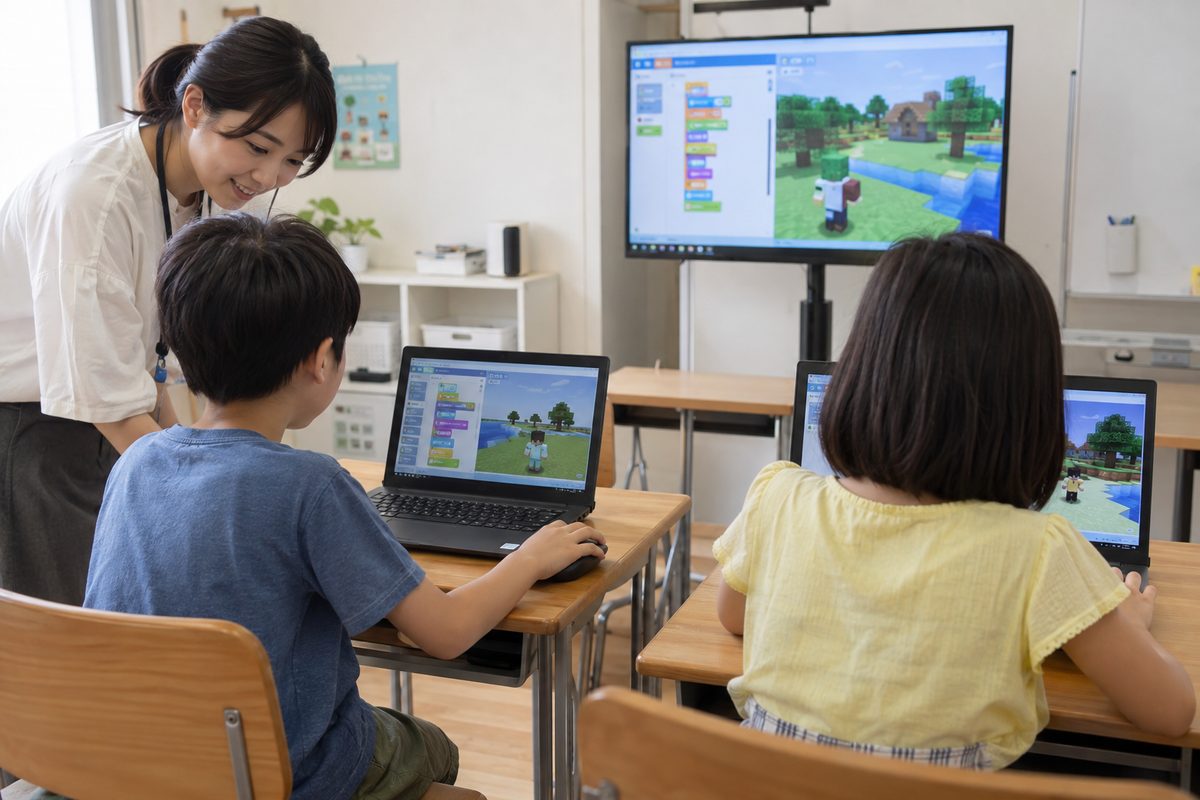 体験授業を受ける子どもの写真