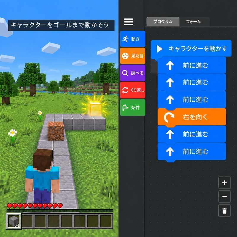 好きなテーマで作る様子