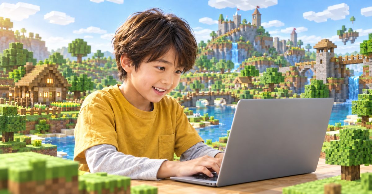 教室で作品を作る子ども